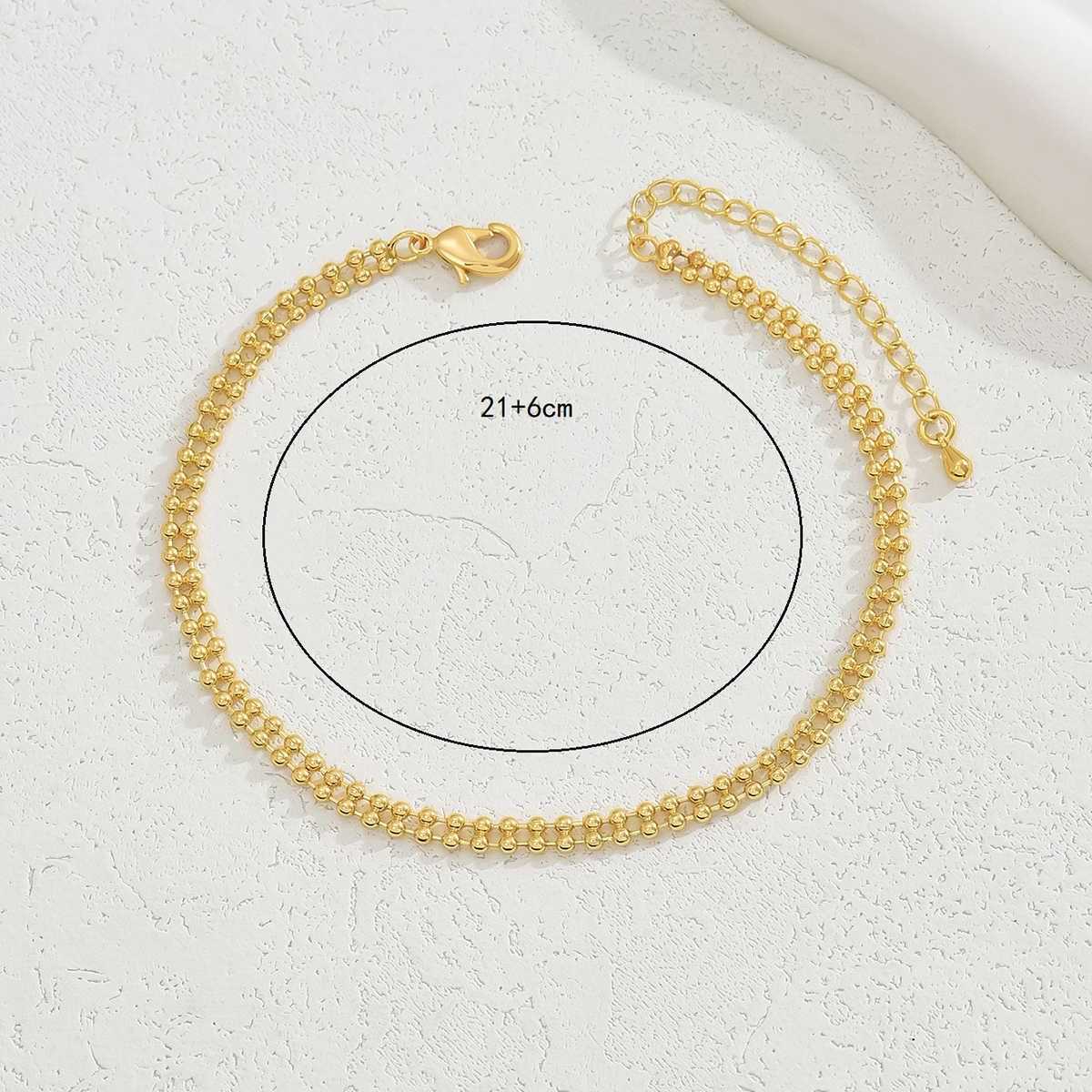 Simple Style Classic Style Solid Color 18K Gold Plated Alloy Wholesale Anklet display picture 4