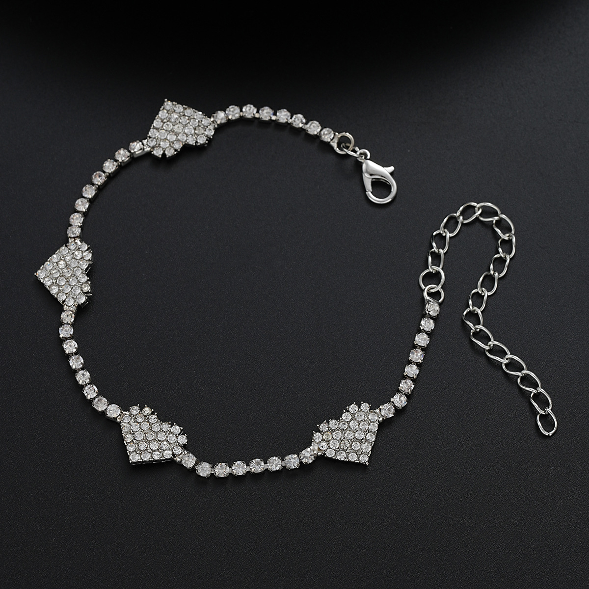 Simple Style Classic Style Solid Color Rhinestones Alloy Wholesale Anklet display picture 5