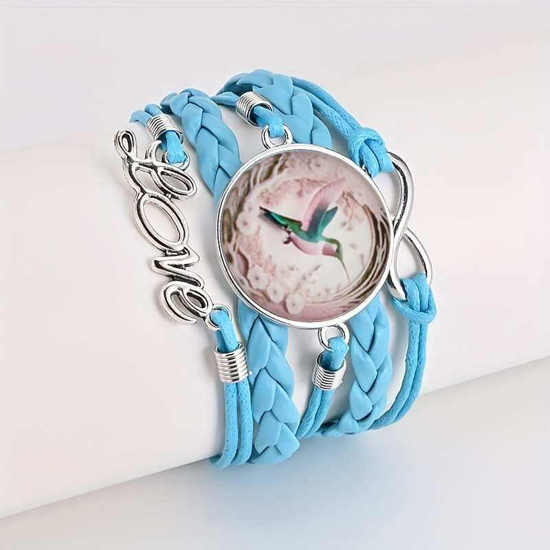 Moderner Stil Klassischer Stil Brief Vogel Pu-Leder Inlay Glas Frau Armbänder display picture 1