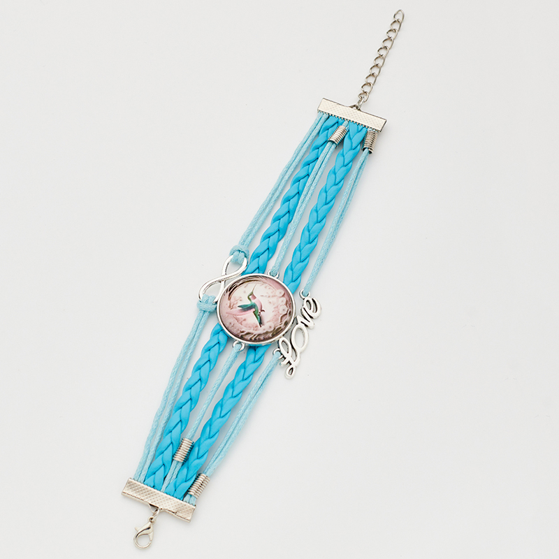 Moderner Stil Klassischer Stil Brief Vogel Pu-Leder Inlay Glas Frau Armbänder display picture 6