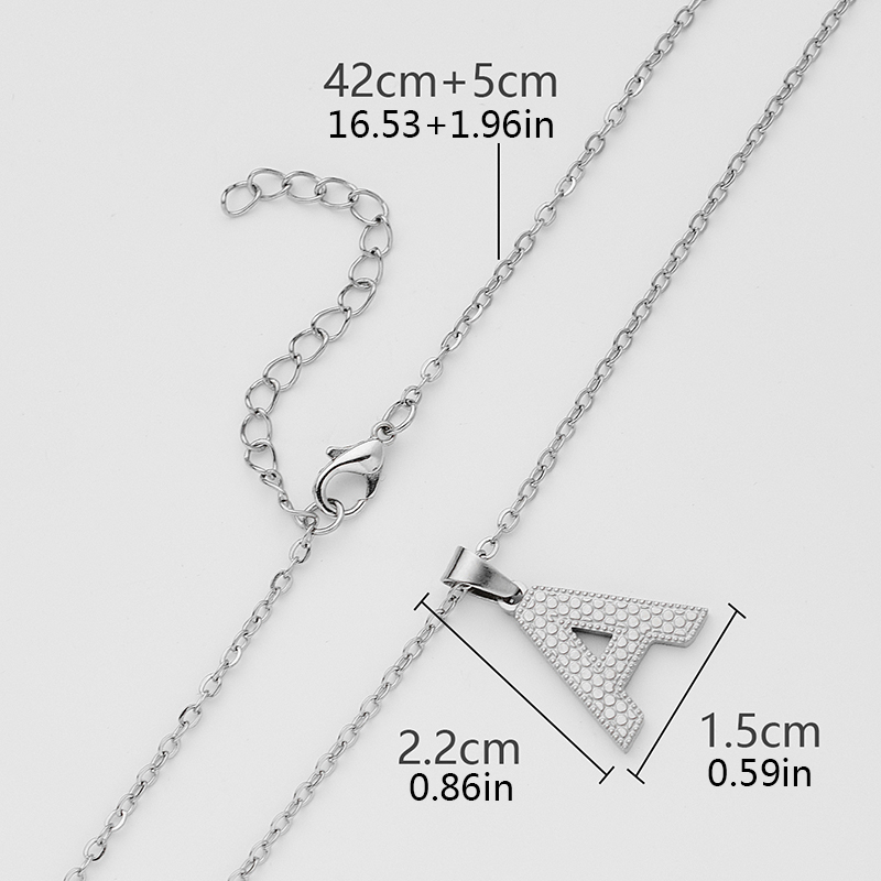 304 Stainless Steel Elegant Chain Letter Pendant Necklace display picture 1