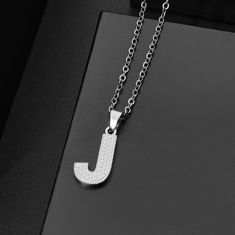 304 Stainless Steel Elegant Chain Letter Pendant Necklace display picture 11
