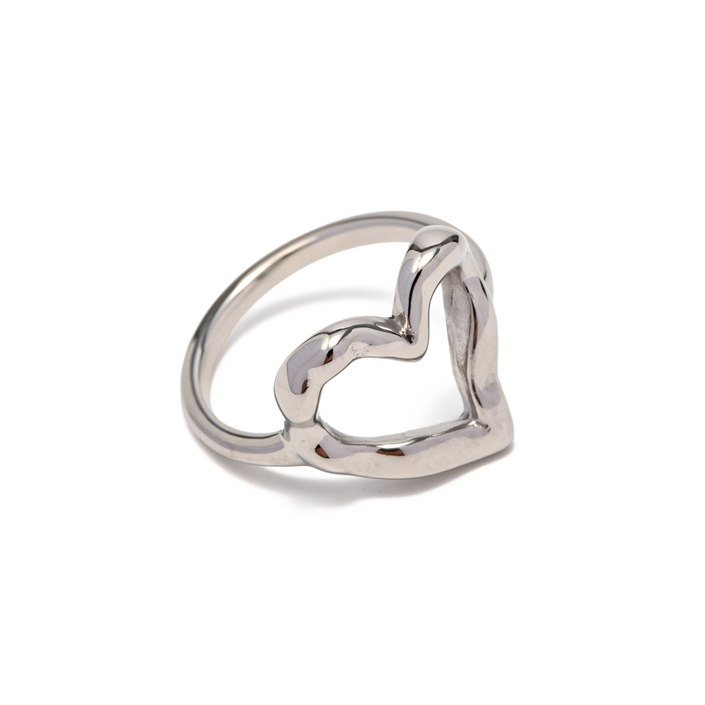 Simple Style Classic Style Heart Shape 316 Stainless Steel  18K Gold Plated Rings In Bulk display picture 6