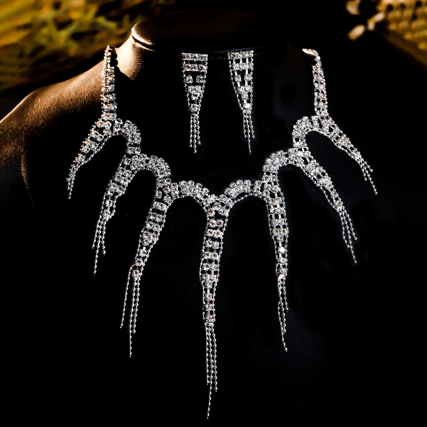 Elegant Lady Streetwear Tassel Rhinestone Inlay Rhinestones Women's Jewelry Set display picture 3