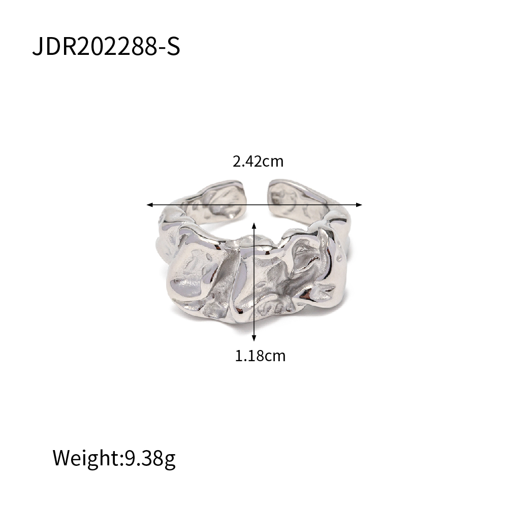 Simple Style Classic Style Solid Color 316 Stainless Steel  Gold Plated Rings In Bulk display picture 6