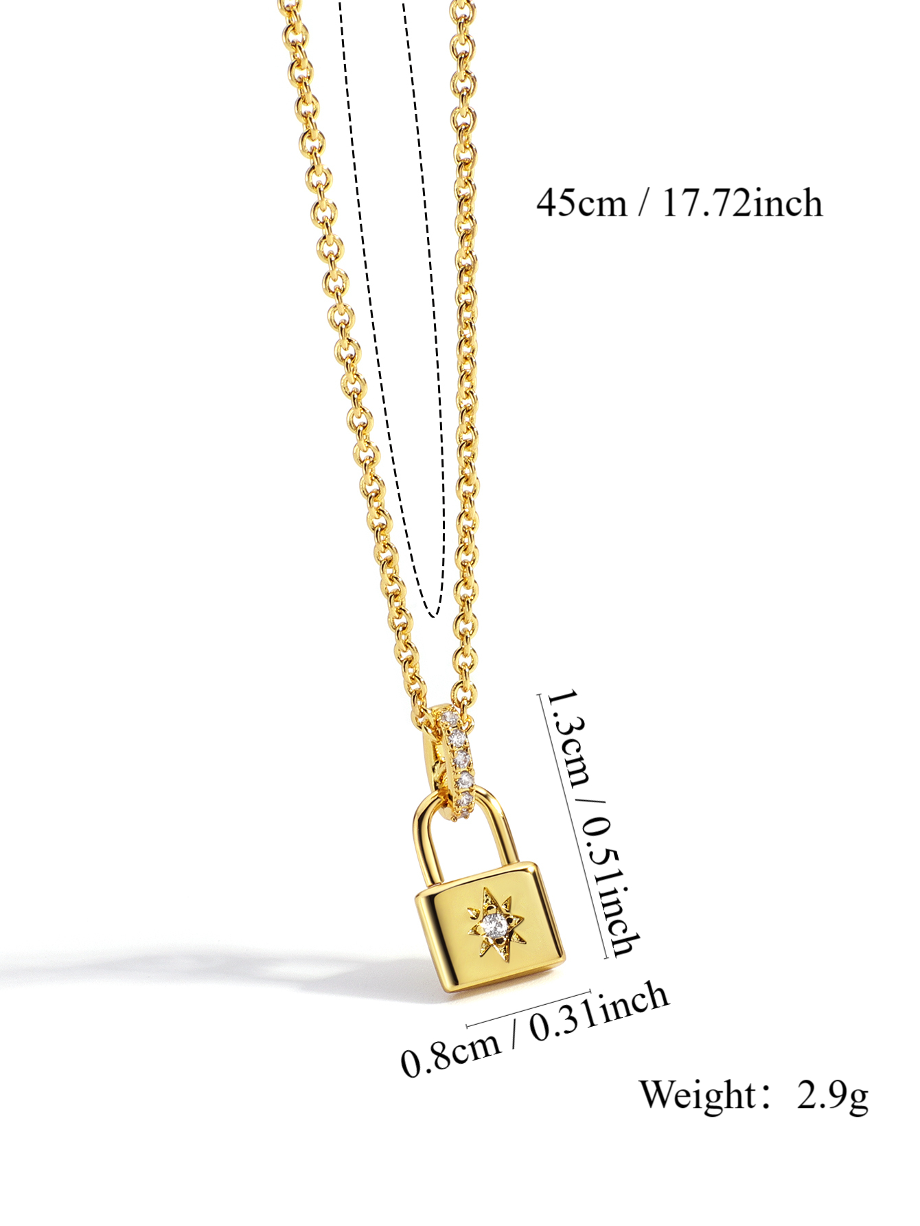 Copper 18K Gold Plated Simple Style Classic Style Plating Inlay Solid Color Zircon Pendant Necklace display picture 3