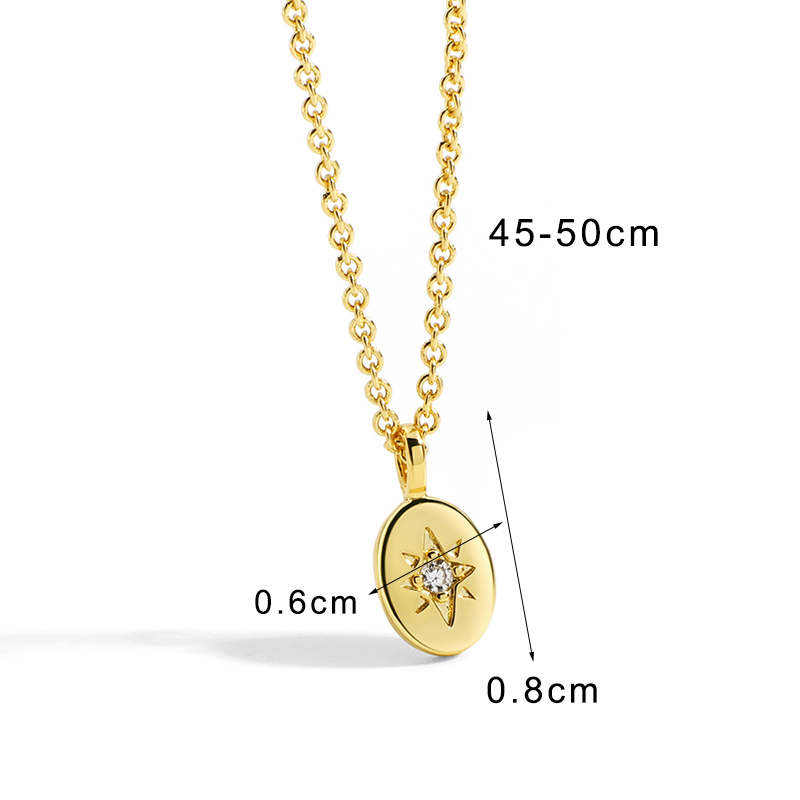Copper 18K Gold Plated Simple Style Classic Style Plating Inlay Solid Color Zircon Pendant Necklace display picture 5