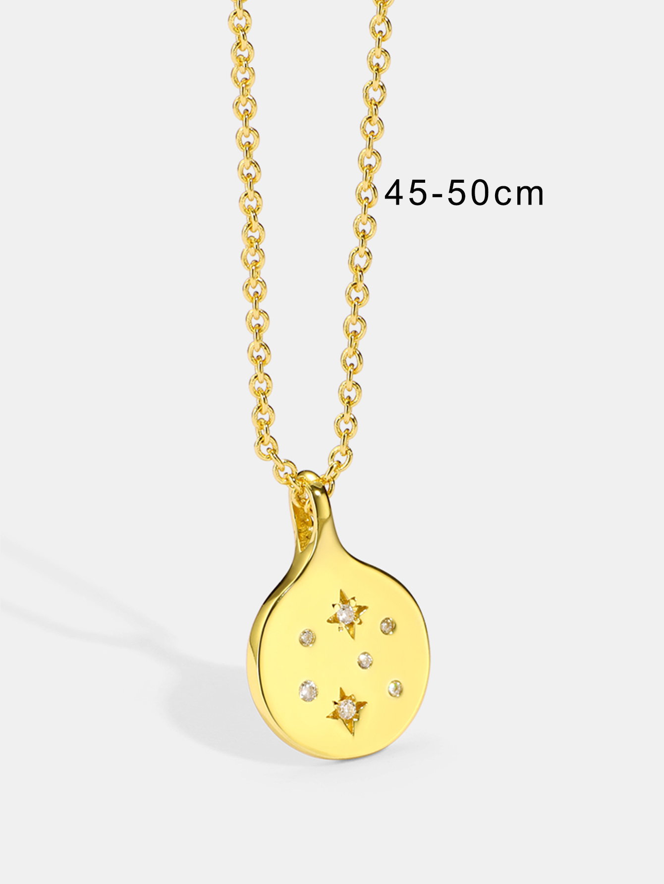 Copper 18K Gold Plated Casual Simple Style Inlay Star Moon Eye Zircon Pendant Necklace display picture 10