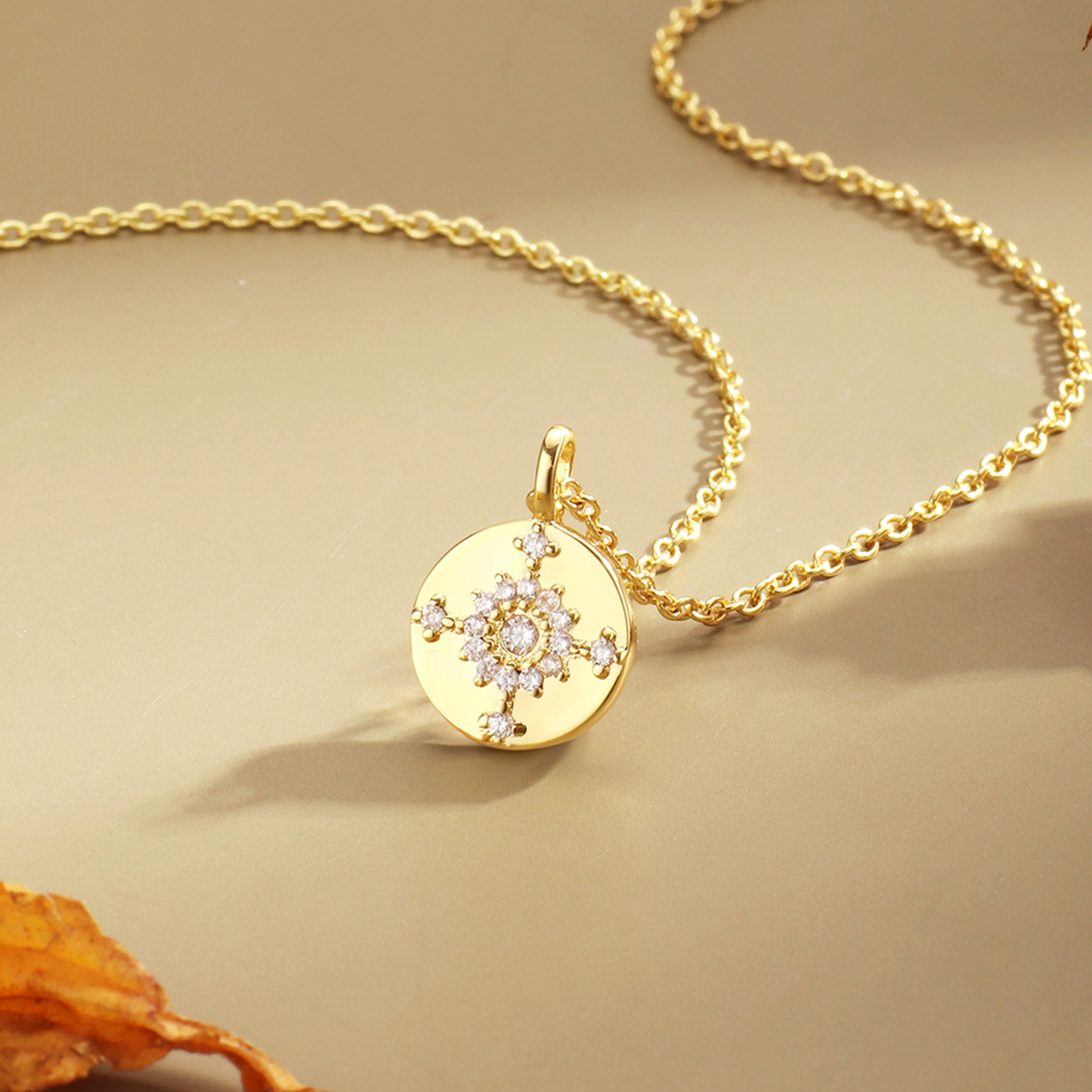 Copper 18K Gold Plated Casual Simple Style Inlay Star Moon Eye Zircon Pendant Necklace display picture 20