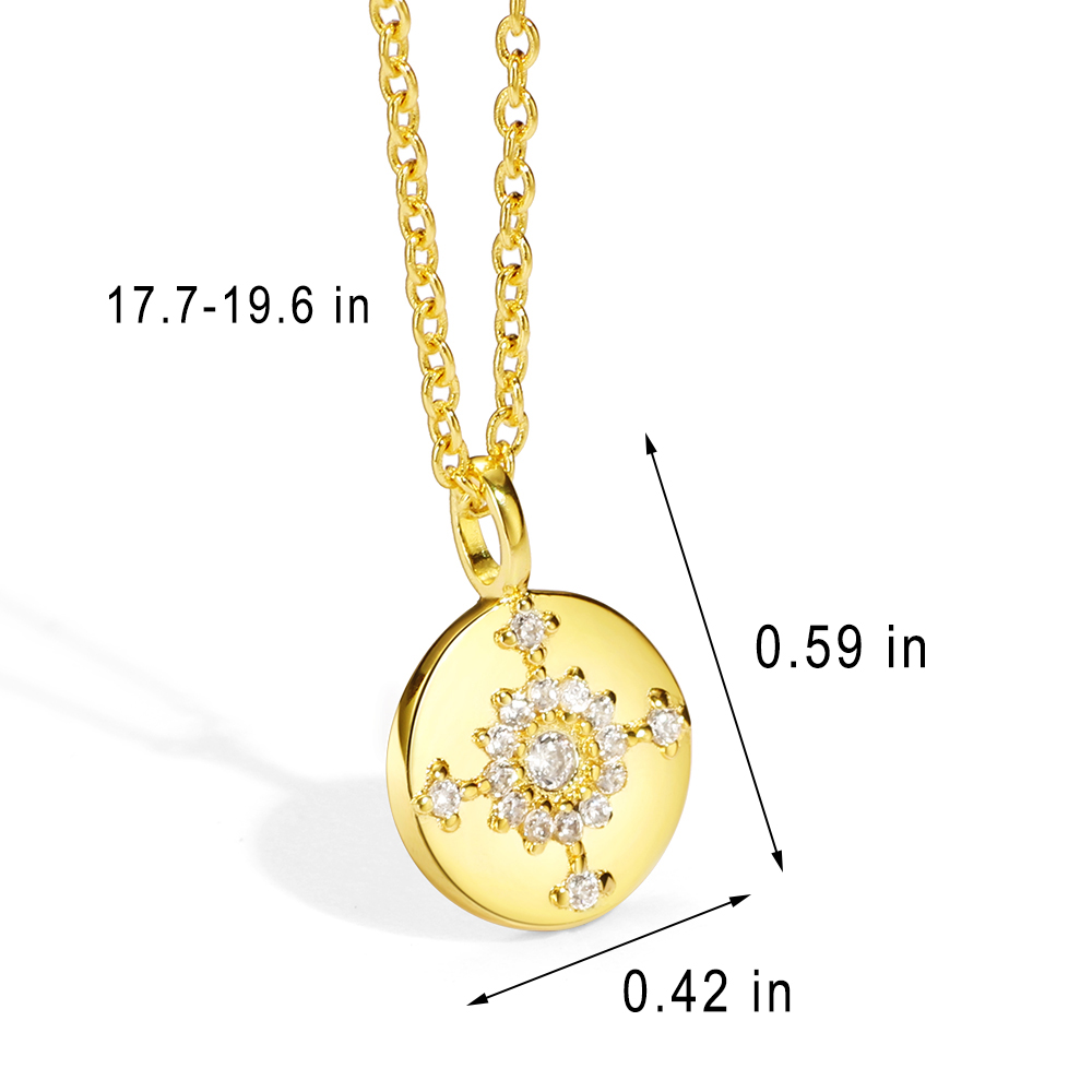 Copper 18K Gold Plated Casual Simple Style Inlay Star Moon Eye Zircon Pendant Necklace display picture 19
