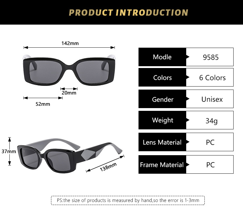 Elegant Simple Style Color Block Pc Square Full Frame Women's Sunglasses display picture 2