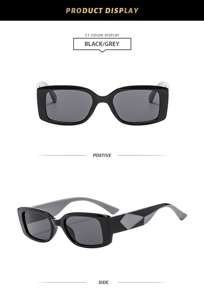 Elegant Einfacher Stil Farbblock Pc Quadrat Vollbild Sonnenbrille Der Frauen display picture 6