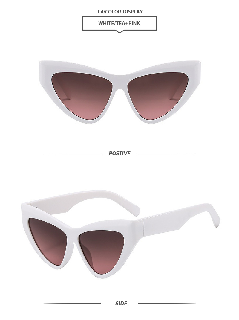 Elegant Simple Style Color Block Pc Cat Eye Full Frame Women's Sunglasses display picture 9