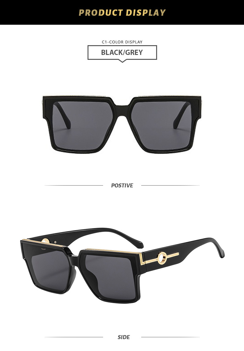 Hip-Hop Streetwear Color Block Pc Square Full Frame Women's Sunglasses display picture 6