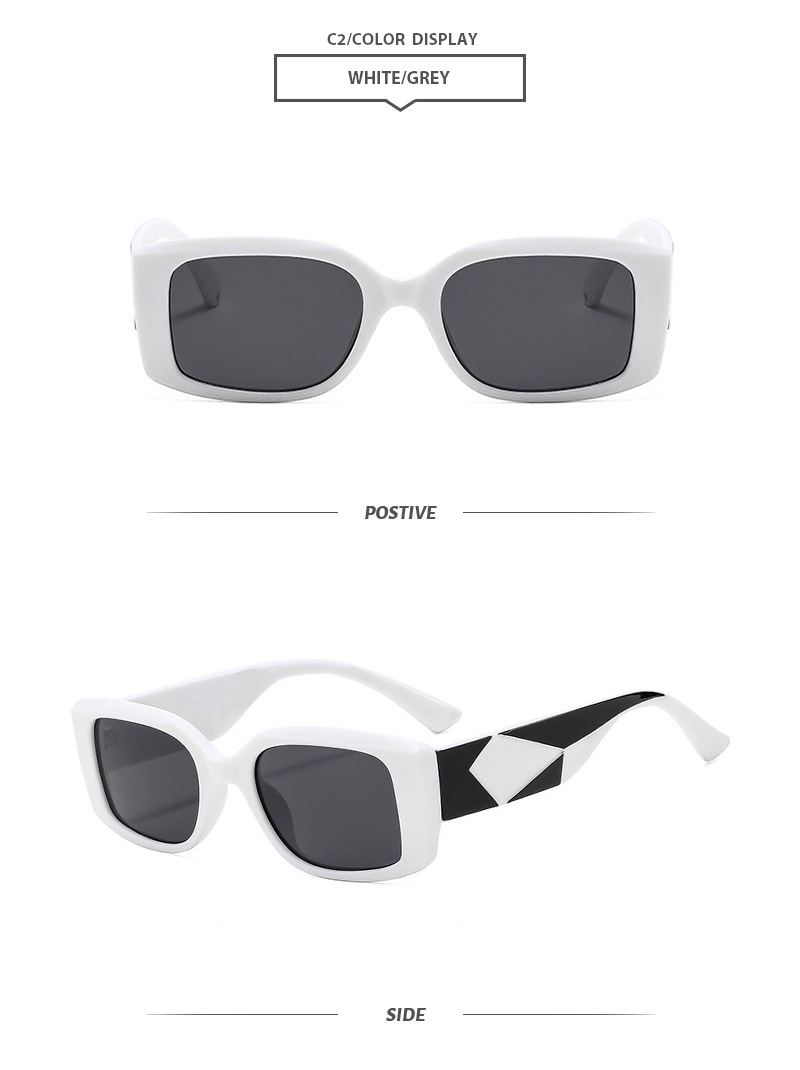 Elegant Simple Style Color Block Pc Square Full Frame Women's Sunglasses display picture 7