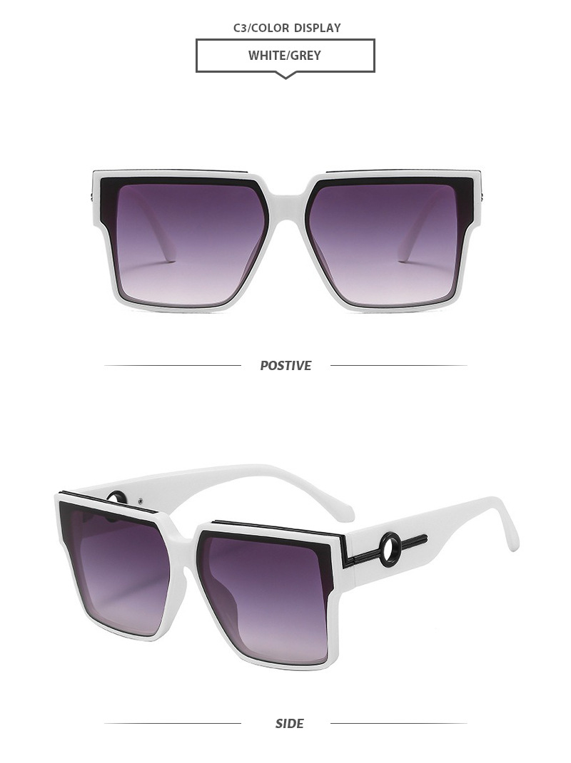 Hip-Hop Streetwear Color Block Pc Square Full Frame Women's Sunglasses display picture 8