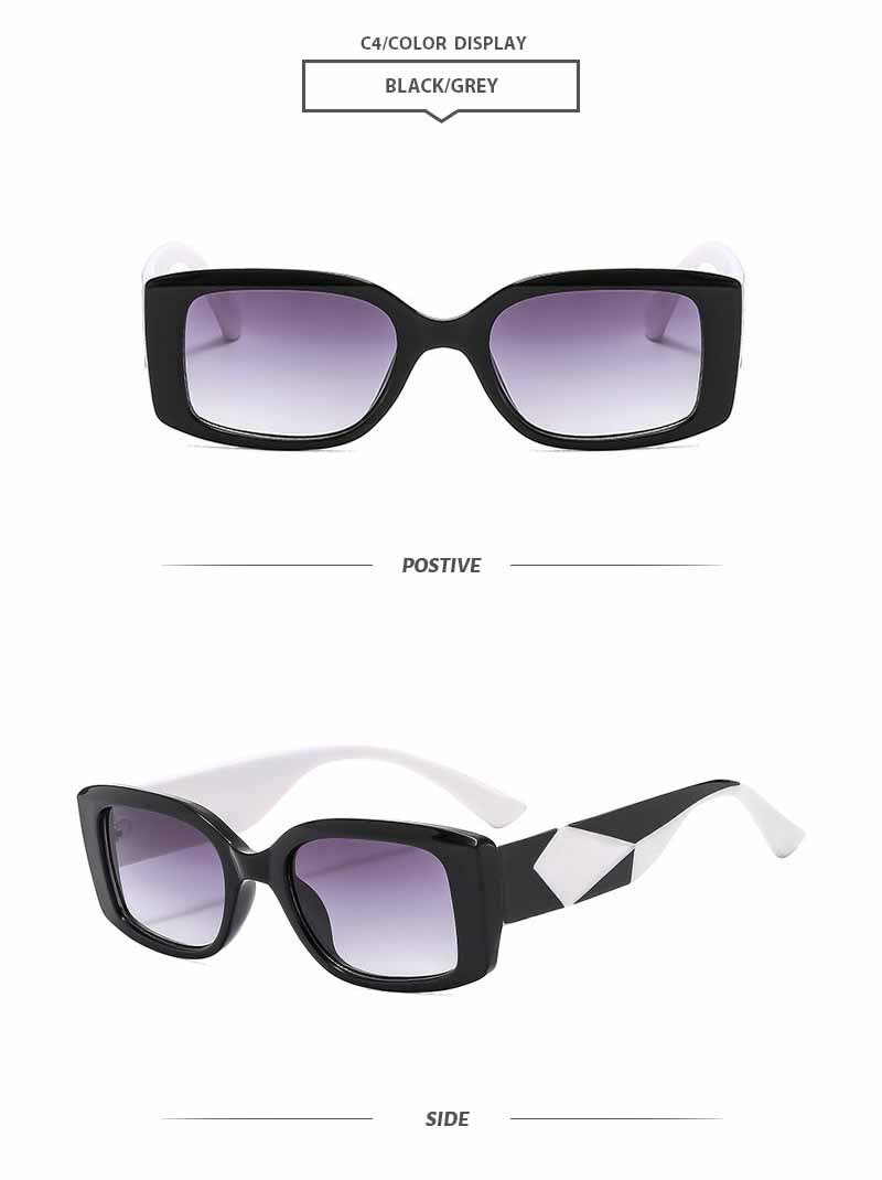 Elegant Einfacher Stil Farbblock Pc Quadrat Vollbild Sonnenbrille Der Frauen display picture 9