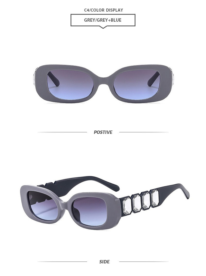 Elegant Simple Style Solid Color Pc Square Diamond Full Frame Women's Sunglasses display picture 10