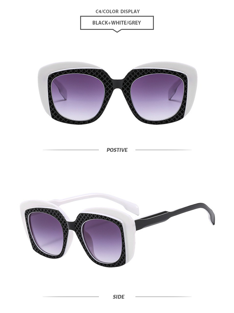 Elegant Simple Style Color Block Pc Square Full Frame Women's Sunglasses display picture 9