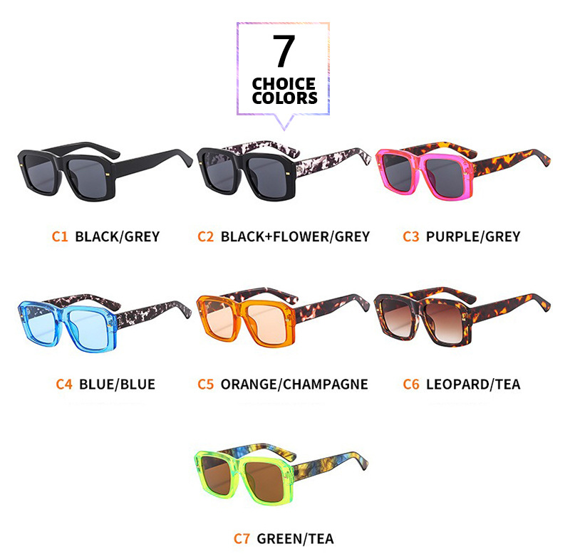 Elegant Simple Style Leopard Pc Square Full Frame Women's Sunglasses display picture 3