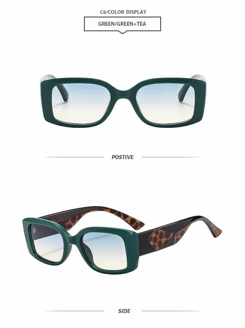 Elegant Einfacher Stil Farbblock Pc Quadrat Vollbild Sonnenbrille Der Frauen display picture 11