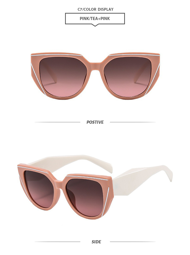 Elegant Gradient Color Pc Square Full Frame Women's Sunglasses display picture 13