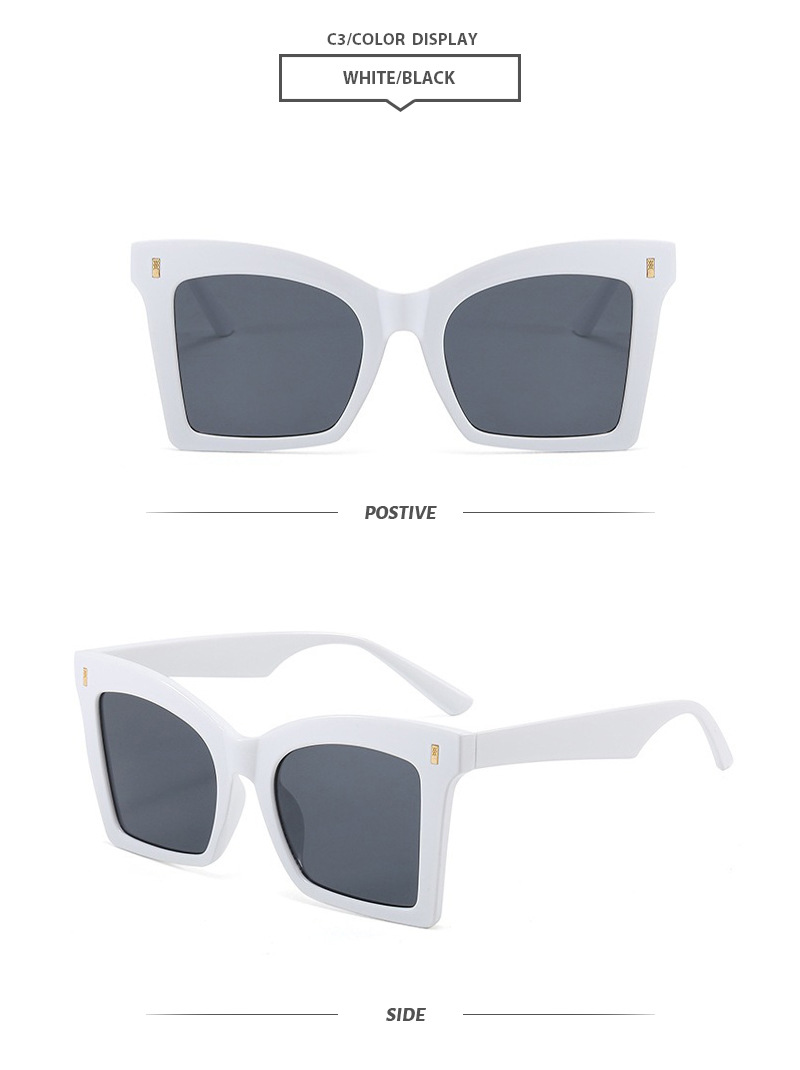 Elegant Simple Style Color Block Pc Square Full Frame Women's Sunglasses display picture 8