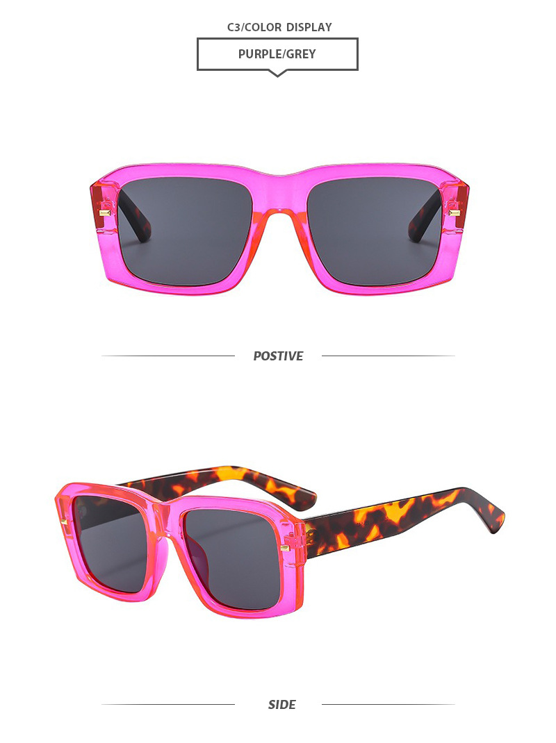 Elegant Simple Style Leopard Pc Square Full Frame Women's Sunglasses display picture 8