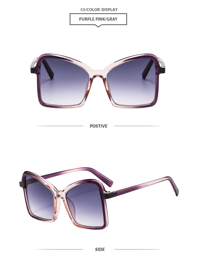 Elegant Simple Style Gradient Color Ac Butterfly Frame Full Frame Women's Sunglasses display picture 10