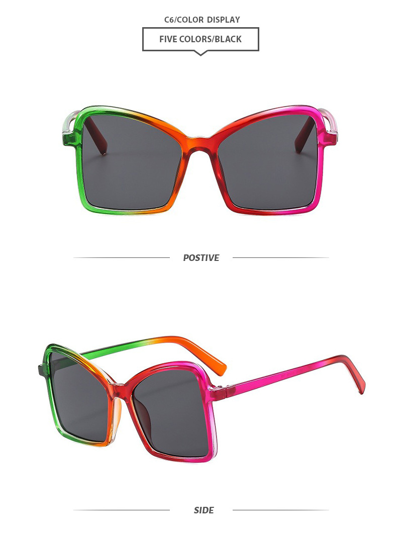 Elegant Simple Style Gradient Color Ac Butterfly Frame Full Frame Women's Sunglasses display picture 11