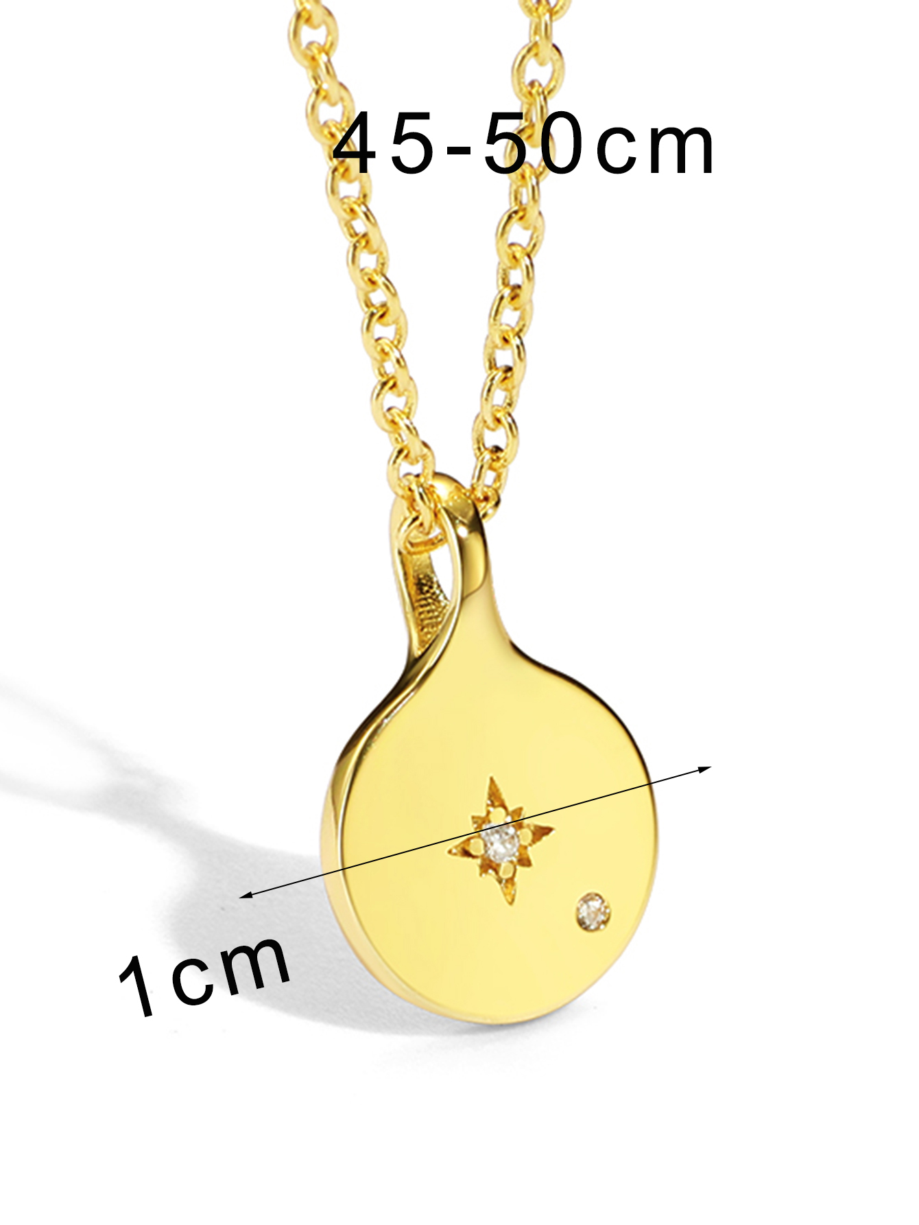 Kupfer 18 Karat Vergoldet Lässig Einfacher Stil Inlay Geometrisch Zirkon Halskette Mit Anhänger Halskette display picture 3