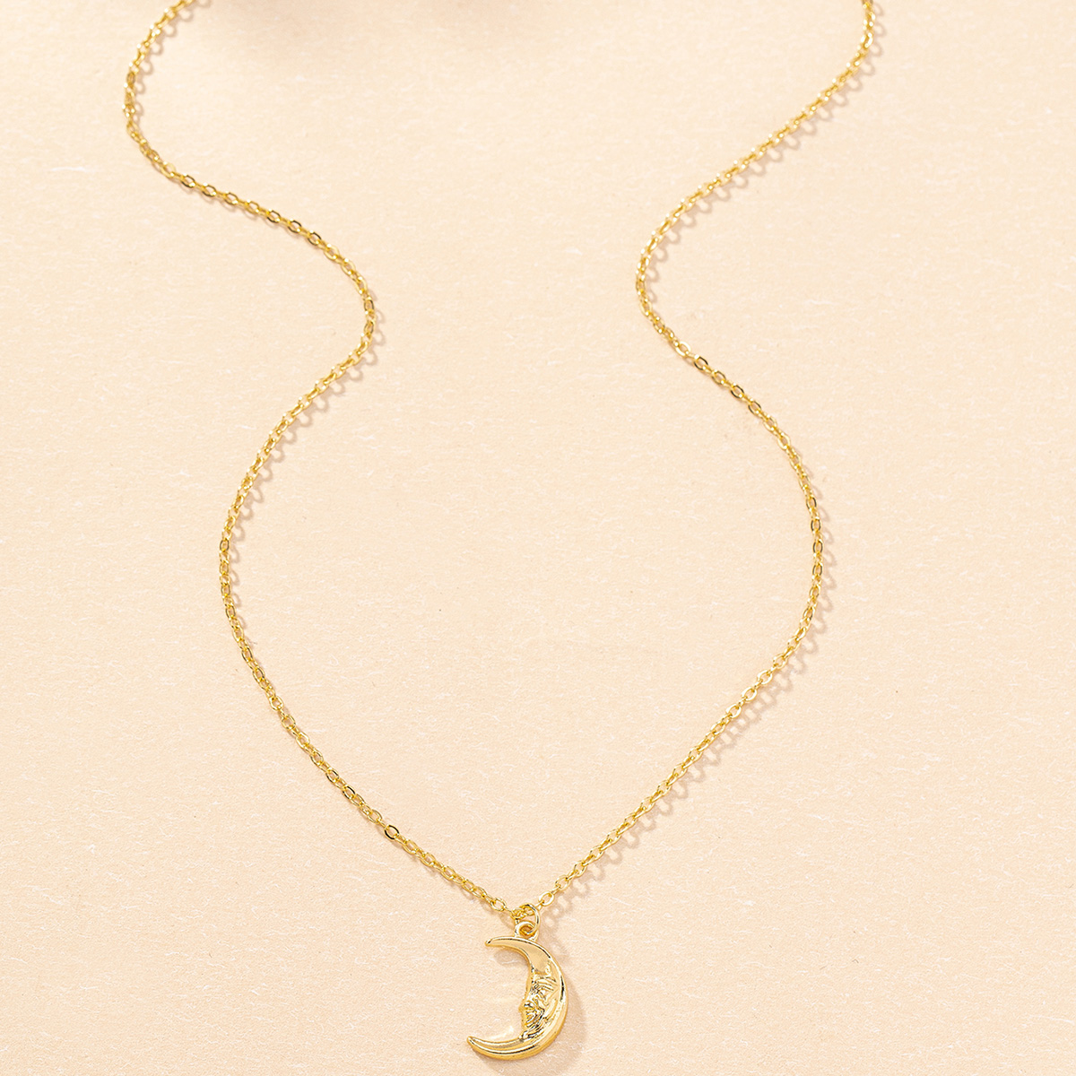 Elegant Einfacher Stil Einfarbig Eisen Zinklegierung Frau Halskette Mit Anhänger display picture 3