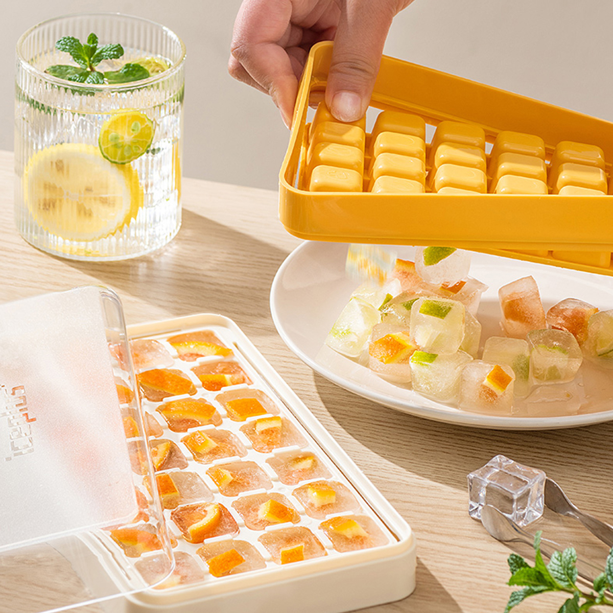 Basic Solid Color PP Ice Tray 1 Piece display picture 3