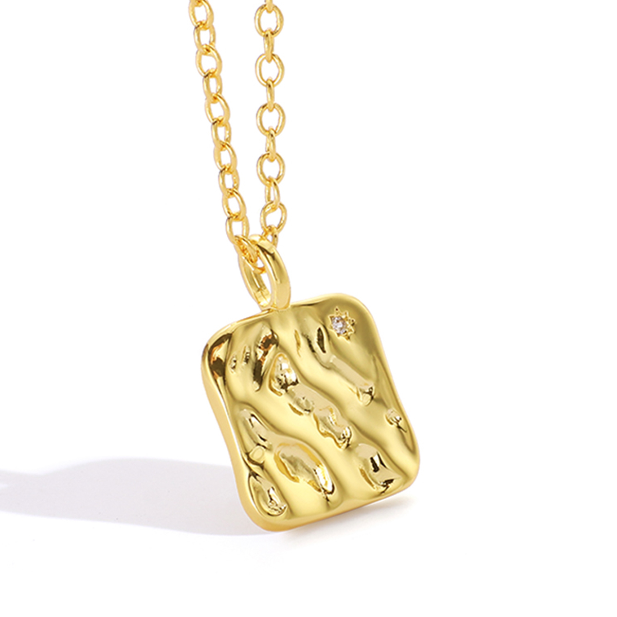 Kupfer 18 Karat Vergoldet Lässig Einfacher Stil Inlay Geometrisch Zirkon Halskette Mit Anhänger Halskette display picture 14