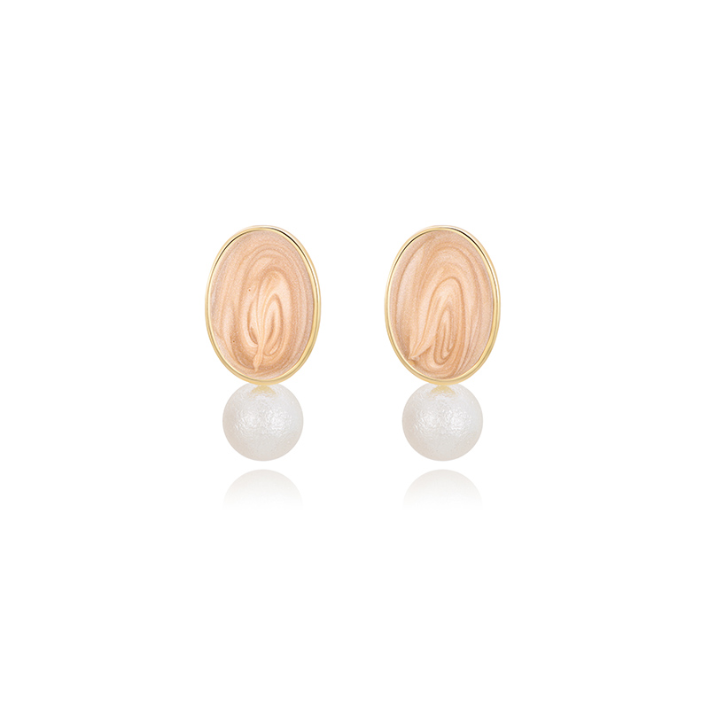 1 Pair Casual Simple Style Geometric Pearl Zinc Alloy Drop Earrings display picture 1
