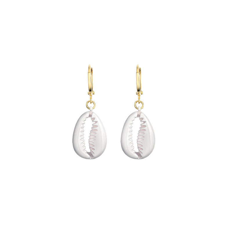 1 Pair Beach Sweet Simple Style Shell Alloy Drop Earrings display picture 1