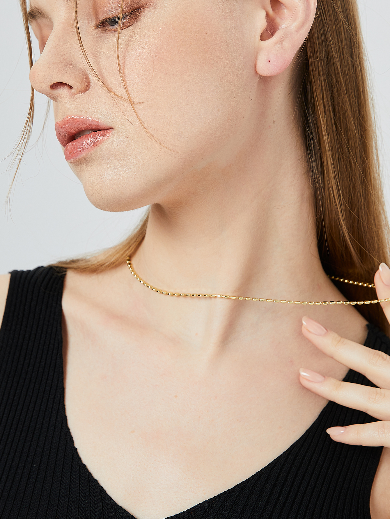 Cobre Chapados en oro de 18k Estilo Simple Perla Embutido Forma De Corazón Color Sólido Circón Collar display picture 5
