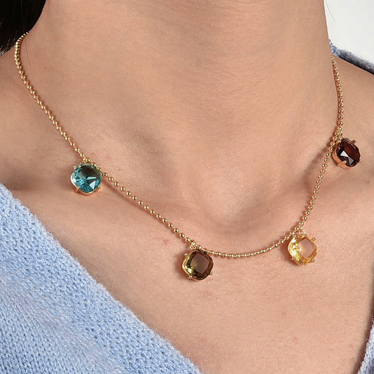 Kupfer 18 Karat Vergoldet Einfacher Stil Perle Inlay Herzform Einfarbig Zirkon Halskette display picture 12