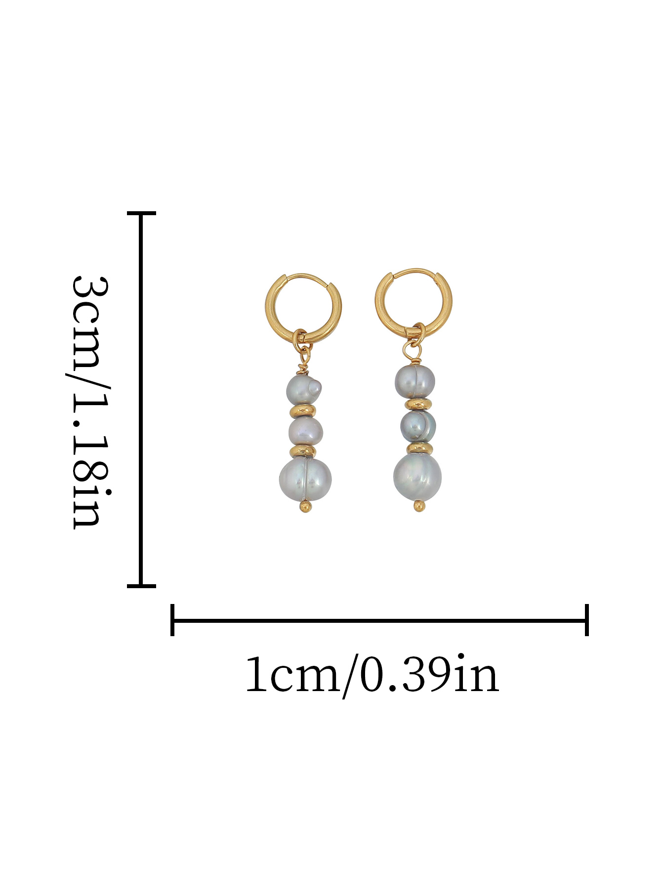 1 Pair Elegant Classic Style Geometric Beaded Freshwater Pearl Copper Drop Earrings display picture 5
