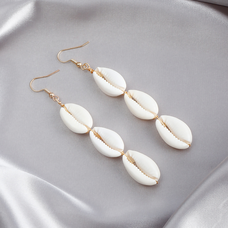 1 Pair Casual Hawaiian Vacation Shell Alloy Shell Drop Earrings display picture 4