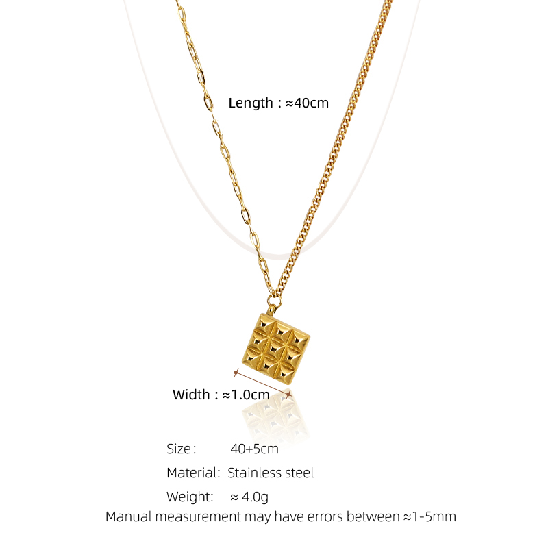 304 Stainless Steel 18K Gold Plated Casual Sweet Plating Chocolate Pendant Necklace display picture 1