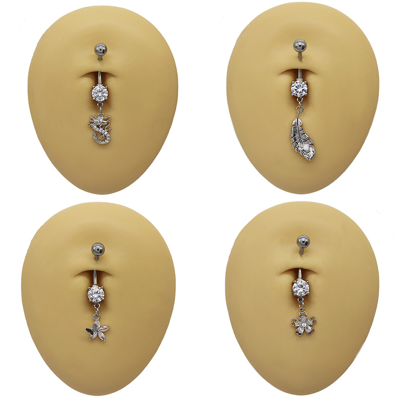 Casual Vacation Bow Knot 316 Stainless Steel  Alloy Plating Inlay Resin Rhinestones Pearl White Gold Plated Gold Plated Women's Belly Ring display picture 8