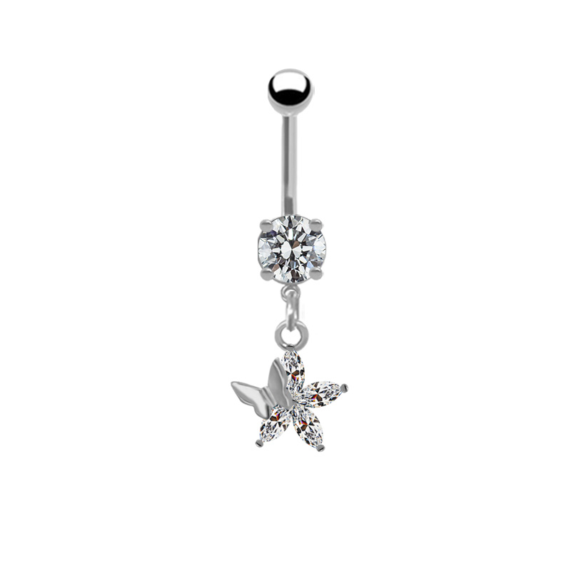 Casual Vacation Bow Knot 316 Stainless Steel  Alloy Plating Inlay Resin Rhinestones Pearl White Gold Plated Gold Plated Women's Belly Ring display picture 16