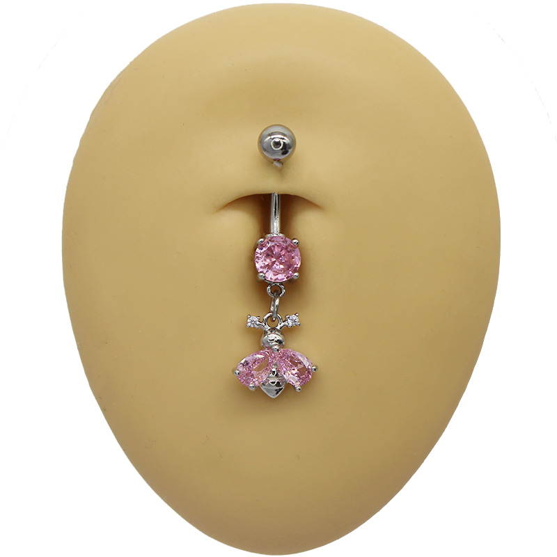 Casual Vacation Bow Knot 316 Stainless Steel  Alloy Plating Inlay Resin Rhinestones Pearl White Gold Plated Gold Plated Women's Belly Ring display picture 24