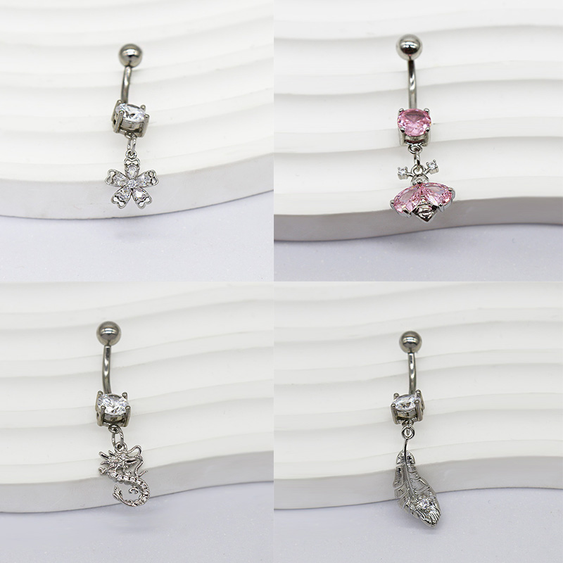 Casual Vacation Bow Knot 316 Stainless Steel  Alloy Plating Inlay Resin Rhinestones Pearl White Gold Plated Gold Plated Women's Belly Ring display picture 30