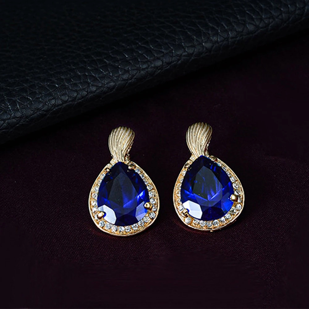 Casual Simple Style Peacock Water Droplets Gold Plated Alloy Crystal Alloy Wholesale Jewelry Set display picture 11