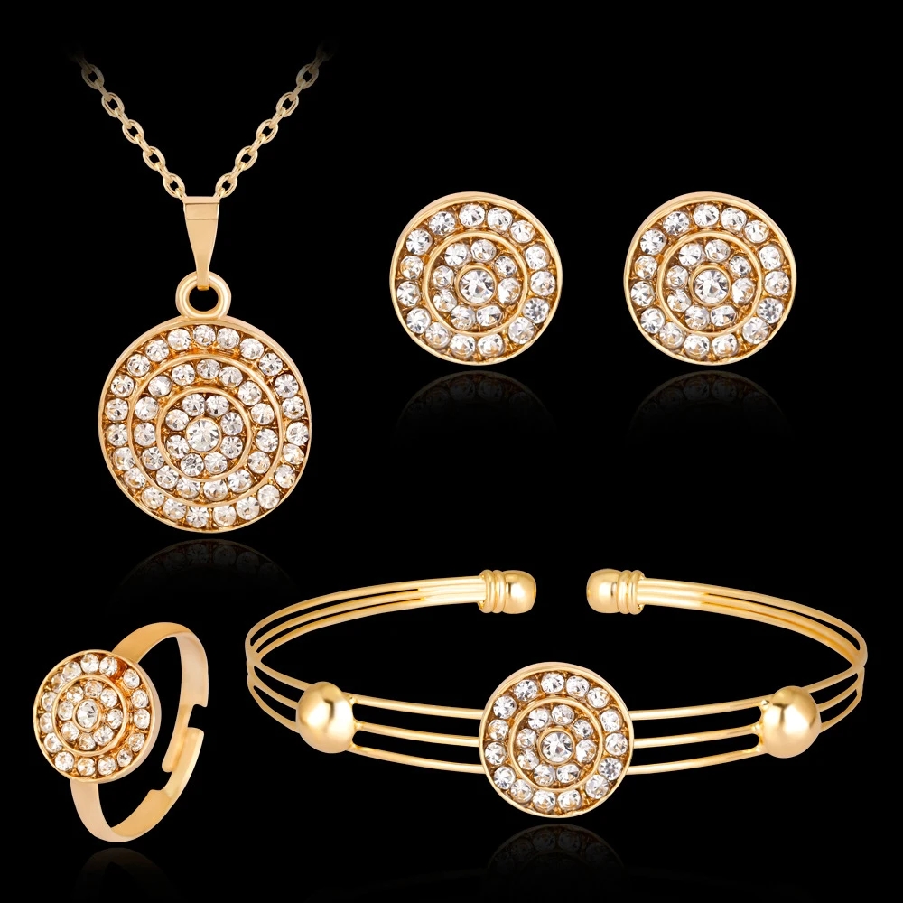 Casual Hip-Hop Luxurious Geometric Heart Shape Crown Gold Plated Artificial Pearls Crystal Alloy Wholesale Jewelry Set display picture 13