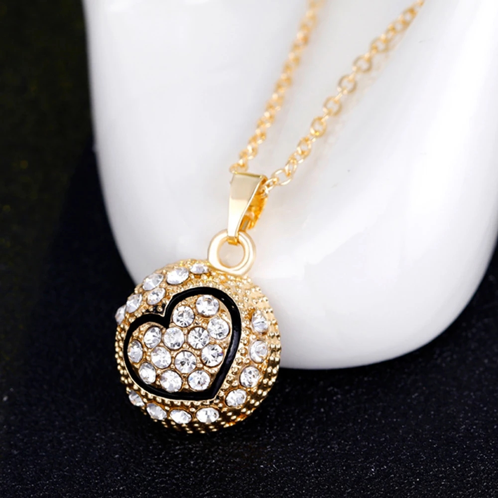 Casual Hip-Hop Luxurious Geometric Heart Shape Crown Gold Plated Artificial Pearls Crystal Alloy Wholesale Jewelry Set display picture 22