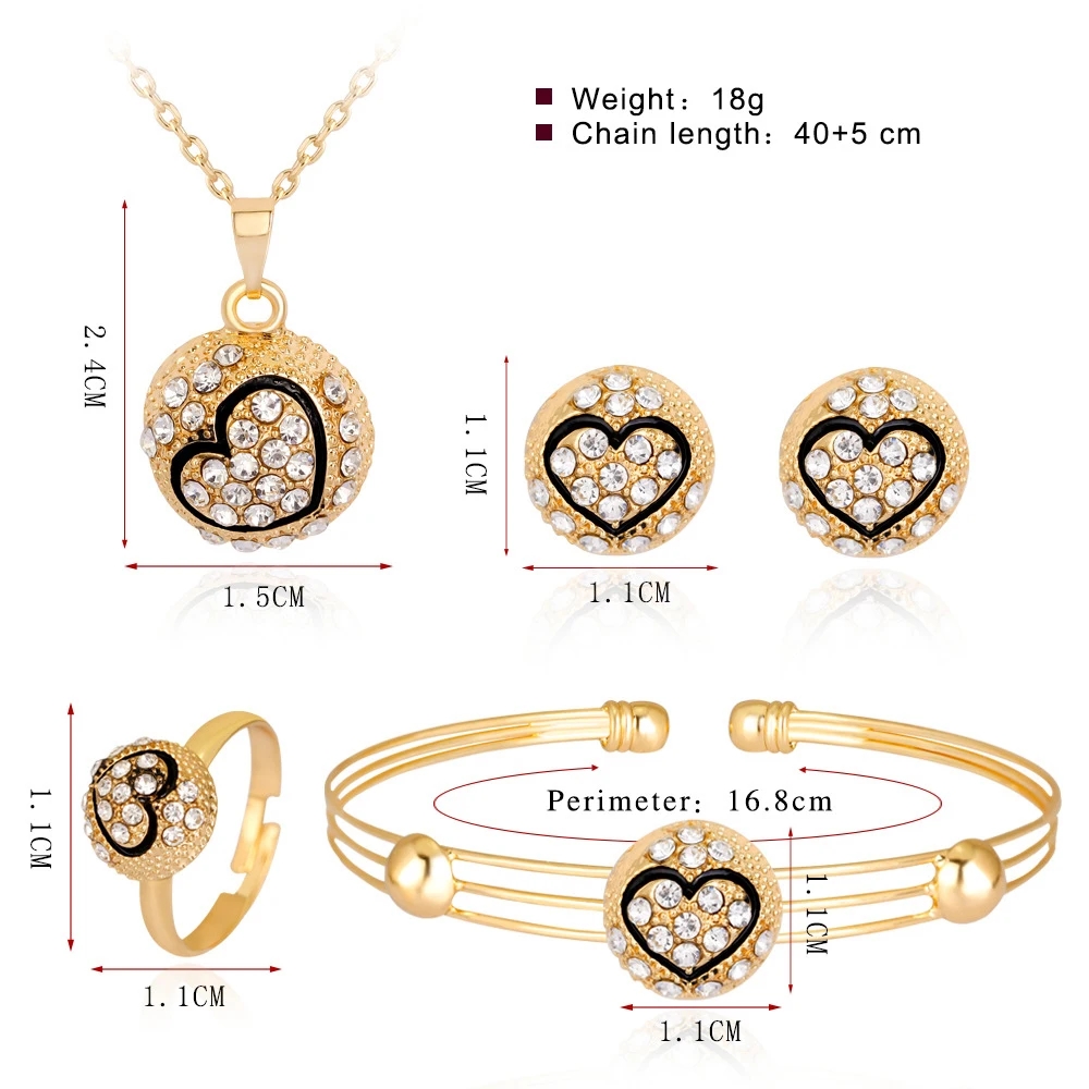 Casual Hip-Hop Luxurious Geometric Heart Shape Crown Gold Plated Artificial Pearls Crystal Alloy Wholesale Jewelry Set display picture 26