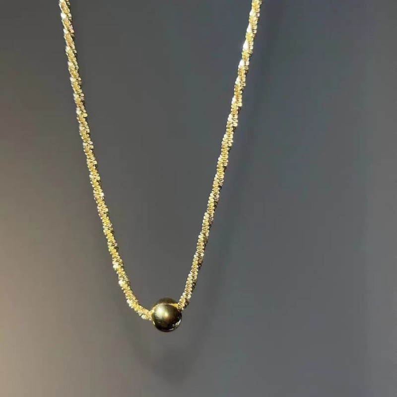 Acero Titanio Chapados en oro de 18k Estilo Simple Estilo Clásico Enchapado Embutido Color Sólido Diamantes De Imitación Artificiales Collar Colgante display picture 1